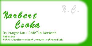 norbert csoka business card